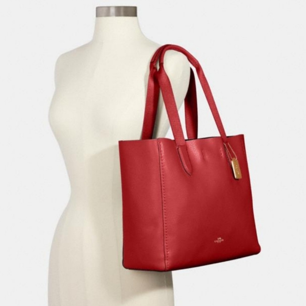 Coach Orange Leather Tote
